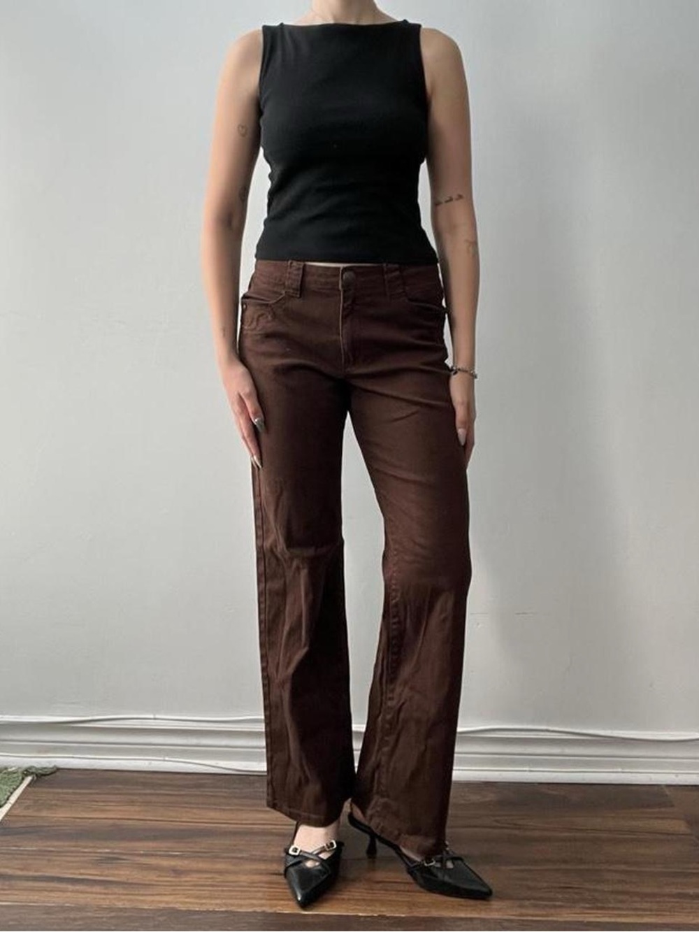 Size 9 Brown Wide Leg Jeans